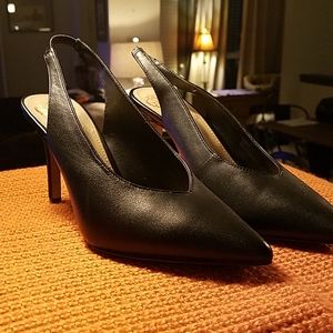 Vince Camuto sling 3 1/4" leather pumps